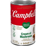 Campbell'S Classic Healthy Request Cream Of Mushroom Condensed Shelf Stable Soup 50 Ounce Can - 12 Per Case