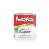 Campbell'S Classic Low Sodium Cream Of Mushroom Shelf Stable Soup 7.25 Ounce Can (Easy Open) - 24 Per Case