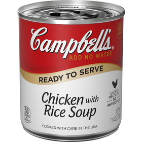 Campbell's Classic Chicken And Rice Shelf Stable Soup, 7.25 Ounces, 24 per case
