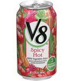 V8 Spicy Hot Vegetable Juice, 11.5 Fluid Ounces, 24 per case