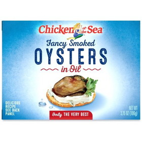 Chicken Of The Sea Smoked Oysters In Oil, 3.75 Ounces, 18 per case