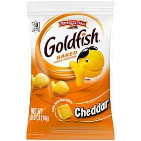 Pepperidge Farms Goldfish Cheddar Crackers, 0.5 Ounces, 100 per case