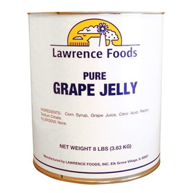 Lawrence Foods Pure Grape Jelly, 8 Pounds, 6 per case