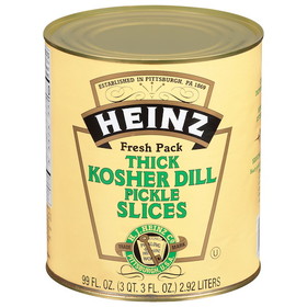 Heinz Kosher Dill Thick Slice Crinkle Cut Chip Pickle, 99 Fluid Ounces, 6 per case