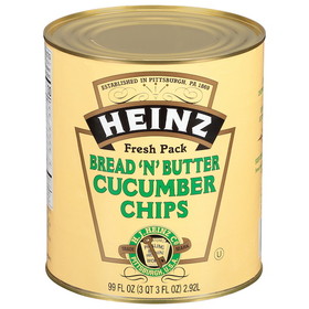 Heinz Bread N Butter Pickle Chip, 99 Fluid Ounces, 6 per case