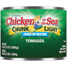 Chicken Of The Sea Tonggol Light Tuna In Water, 66.5 Ounces, 6 per case