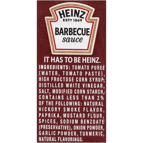 Heinz Single Serve Barbecue Sauce, 5.29 Pounds, 1 per case