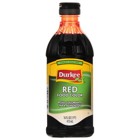 Durkee Red Food Color, 16 Fluid Ounces, 6 per case