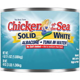 Chicken Of The Sea Low Sodium, Solid Albacore Tuna In Water, 66.5 Ounces, 6 per case
