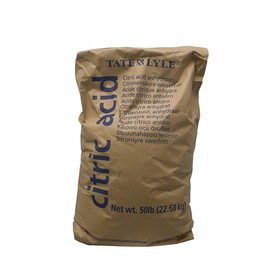 Food Grade Chemicals Fine Grind Citric Acid 50 Pounds - 1 Per Case