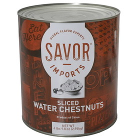 Savor Imports Chestnut Water Sliced, 10 Each, 6 per case