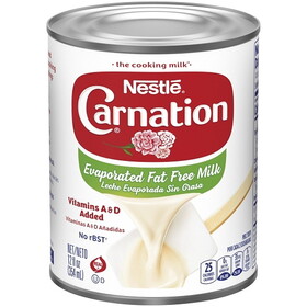 Nestle Carnation Evaporated Fat Free Milk 12 Ounces Per Can - 24 Per Case