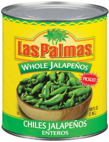 Las Palmas Peppers Las Palmas Jalapeno Whole, 100 Ounces, 6 per case