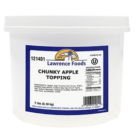 Lawrence Foods Chunky Apple Topping 7 Pound Tub - 4 Per Case