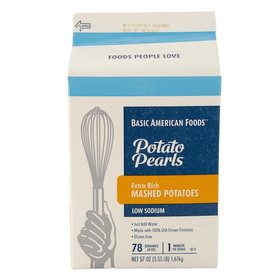 Baf Potato Pearls??&#189; Low Sodium Extra Rich Mashed Potatoes, 3.55 Pounds, 6 per case