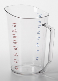 Cambro Plastic 4 Quart Clear Measuring Cup, 1 Each, 1 per case