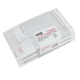 Ncco National Checking 4.2 Inch X 8.25 Inch 2 Part Carbon Tan 15 Line Guest Check, 2000 Each, 1 per case