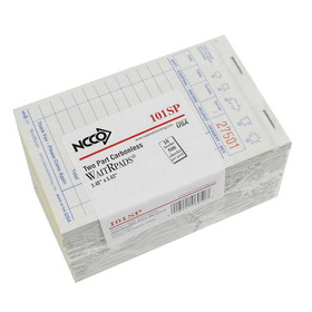 Ncco National Checking Waitrpad 3.4 Inch X 5.63 Inch 13 Line White Carbon 2 Part Guest Check 100 Per Pad, 5000 Each, 1 per case