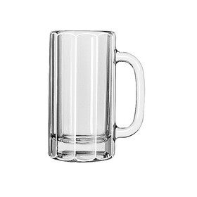 Libbey 12 Ounce Paneled Clear Glass Beer Mug, 12 Each, 1 Per Case
