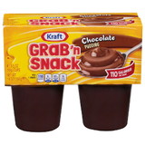 Grab 'N Snack 4 Pack Cup Chocolate Pudding, 14 Ounces, 12 per case