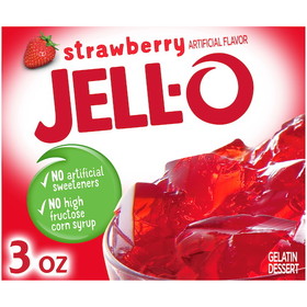 Jell-O Instant Powdered Strawberry Gelatin Dessert, 3 Ounces, 24 per case