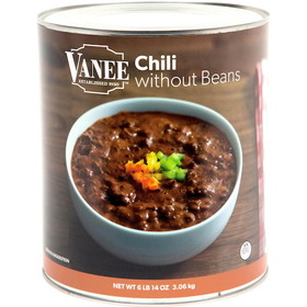 Vanee Chili Without Beans, 108 Ounces, 6 per case
