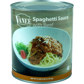 Vanee Spaghetti Sauce With Meat, 105 Ounces, 6 per case