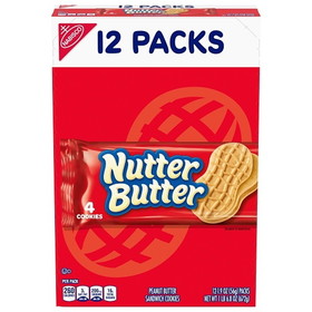 Nutter Butter Peanut Butter Sandwich Cookies, 1.9 Ounces, 4 per case