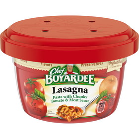 Chef Boyardee Entree Chef Boyardee Lasagna &amp; Beef Microwavable, 7.5 Ounces, 12 per case