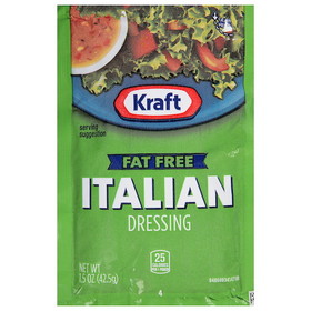 Kraft Fat Free Italian Dressing 1.5 Ounce Pouch - 60 Per Case