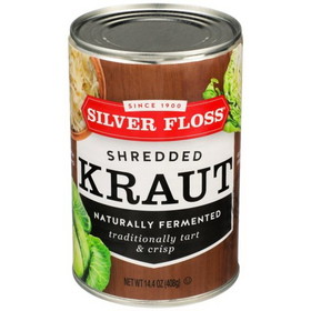 Silver Floss Vegetable Sauerkraut Shredded, 14.4 Ounce, 24 per case