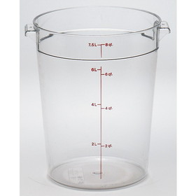 Cambro RFSCW8135 Camwear 8 Quart Polycarbonate Clear Container, 1 Each, 1 per case