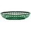 Tablecraft 9.375 Inch X 6 Inch X 1.375 Oval Classic Oval Forest Green Basket, 36 Each, 1 per case, Price/Case