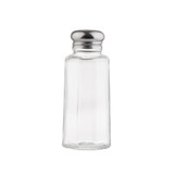 Tablecraft 2 Ounce Paneled Salt And Pepper Stainless Steel Top Glass Shaker 24 Per Pack - 1 Per Case