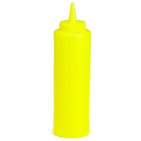 Tablecraft 12 Ounce Yellow Dispenser Squeeze Bottle, 12 Each, 1 per case