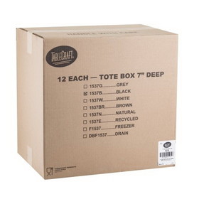 Tablecraft 7 Inch Black Tote Box 1 Box - 12 Per Case