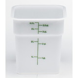 Cambro Camsquare 4 Quart Kelly Green Graduation Mark White Poly Container, 1 Each, 1 per case