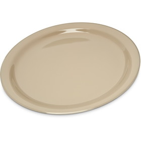 Carlisle Foodservice 9 Inch Narrow Rim Tan Dinner Plate, 48 Each, 1 per case