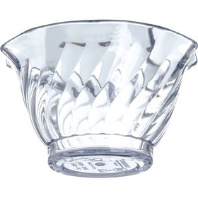 Carlisle Foodservice 5 Ounce Plastic Clear Tulip Dessert Dish, 24 Each, 1 per case