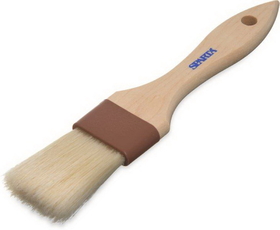 Carlisle 1.5 Inch Push-Style Wood Boar Bristle Brush 1 Per Pack