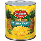 Del Monte Pineapple Chunks Packed In Juice, 106 Ounces, 6 per case