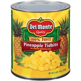 Del Monte Pineapple Tidbits Packed In Juice 106 Ounces - 6 Per Case