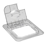 Cambro Notched Fliplid One Sixth Size Clear Notched Polycarbonate Lid, 1 Each, 1 per case