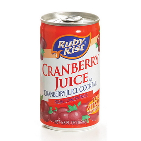 Ruby Kist Cranberry Cocktail Juice Aluminum Can 5.5 Fluid Ounces - 48 Per Case