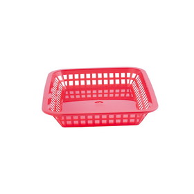 Tablecraft 10.75 Inch X 7.75 Inch X 1.5 Inch Grande Rectangular Red Plastic Basket, 36 Each, 1 per case
