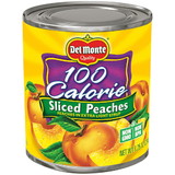Del Monte 100 Calorie In Extra Light Syrup Sliced Yellow Cling Peach 8.25 Ounce Can - 12 Per Case