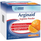 Nestle Arginaid Orange Arginine Powder 0.32 Ounce Packets 14 Packets Per Box - 4 Boxes Per Case