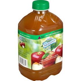 Thick &amp; Easy Clear Thickened Apple Juice, Nectar Consistency, 46 Ounces, 6 per case