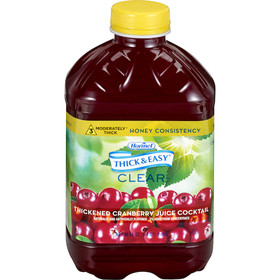 Thick &amp; Easy Clear Thickened Cranberry Juice Cocktail, Honey Consistency, 6 Count, 1 per case