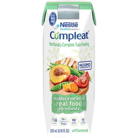 Nestle Compleat Malnutrition Liquid Tube Feeding Formula 8.45 Fluid Ounce Bottle - 24 Per Case